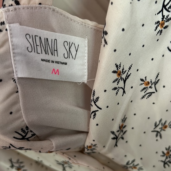 SIENNA SKY💫Women’s Cream Floral Button Front Lightweight Wide Leg Jumpsuit - Picture 13 of 13